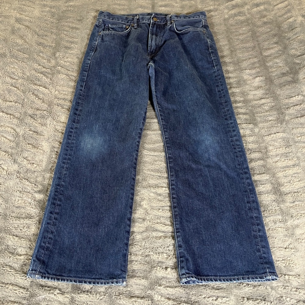 Gap 1969 Mens Loose Fit Jeans 32x28 Dark Wash Blue Baggy Cotton 2011 Vintage Y2K